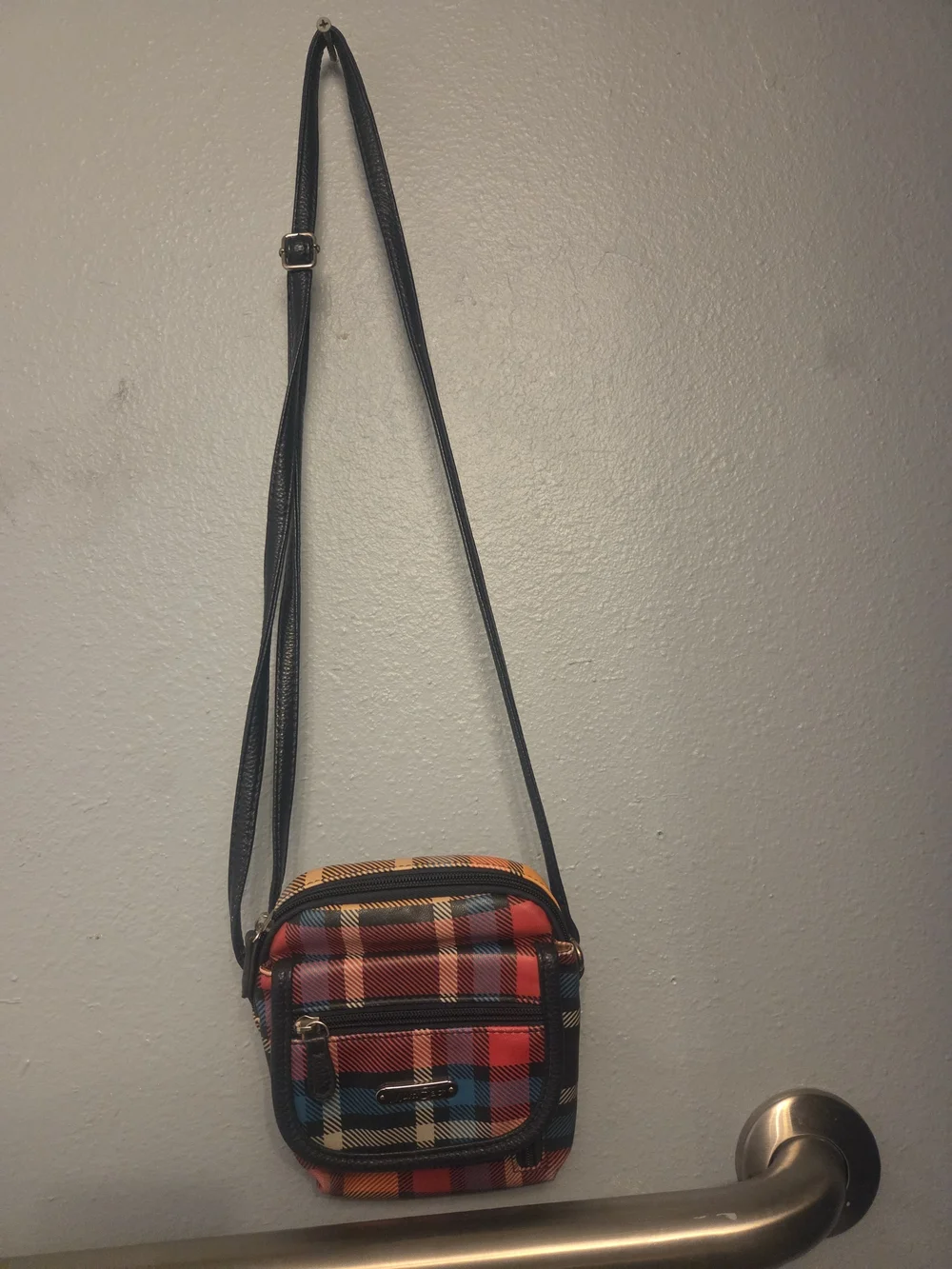 MultiSac Multi-Color Plaid Crossbody Camera Bag Mini Purse